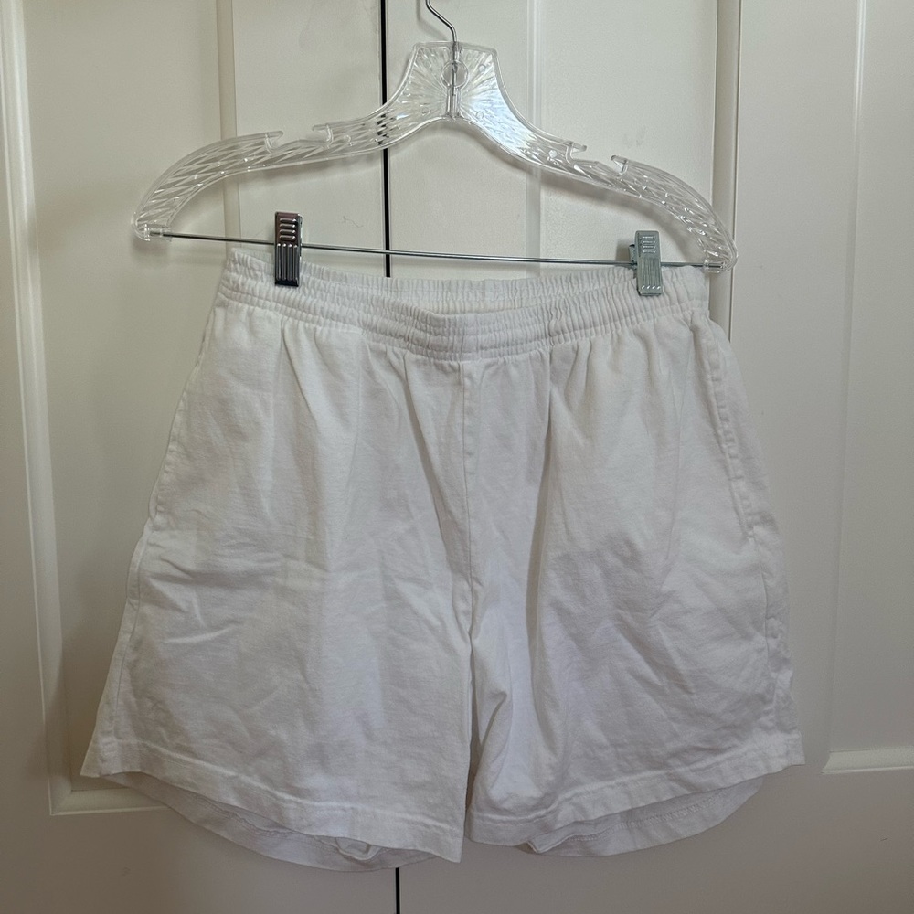 LA apparel white shorts